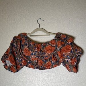 Zara Floral Off-Shoulder Women Top